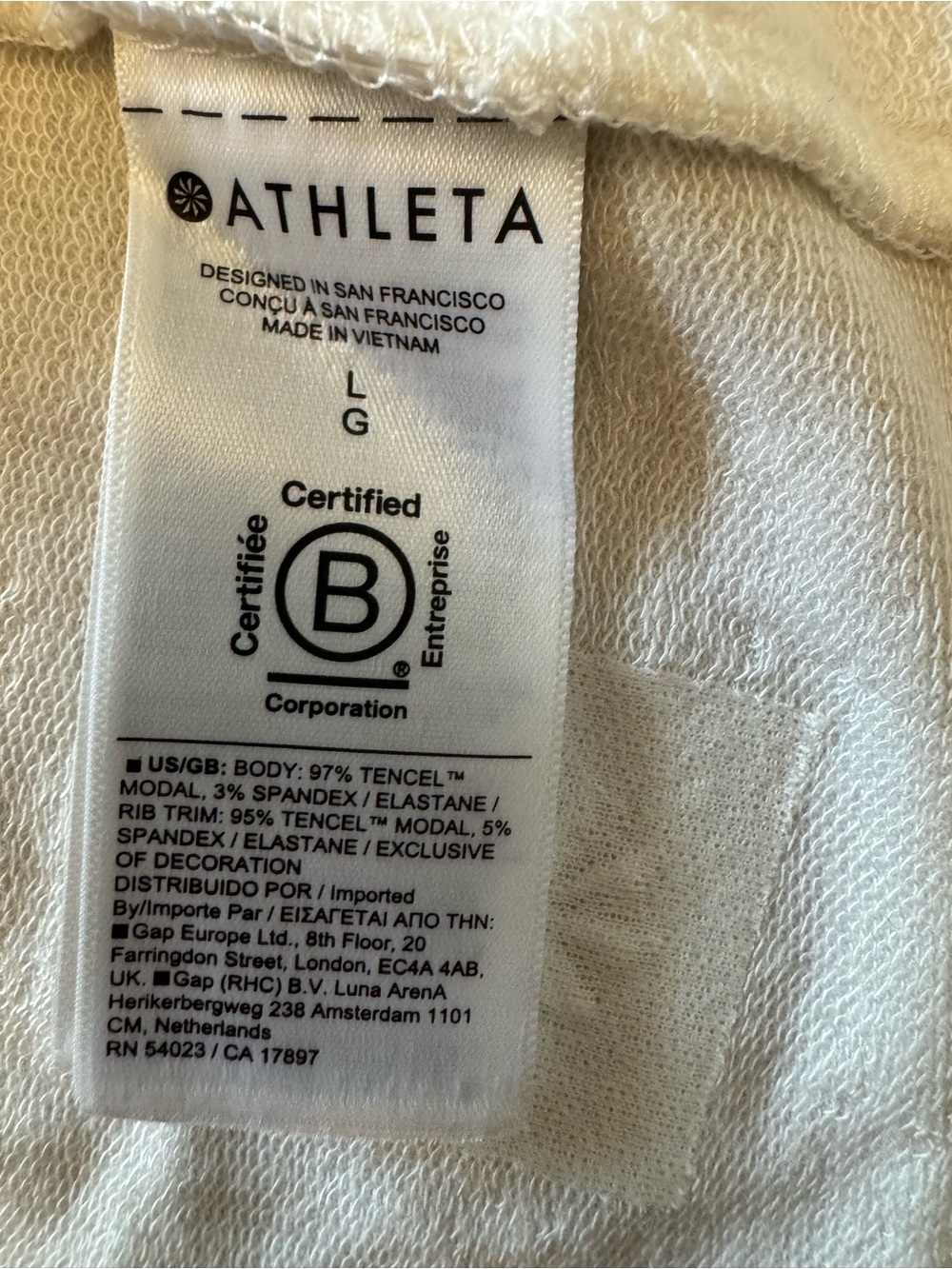 Athleta Pranayama Wrap Cardigan Womens Large White Open Front TENCEL Modal NWT - Picture 12 of 13